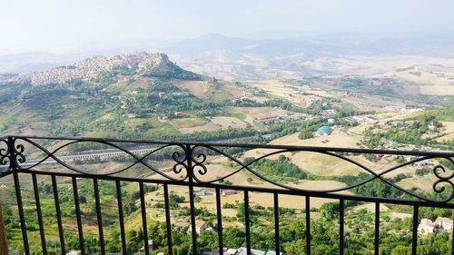 High angle view of calascibetta from balcony