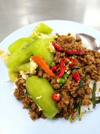 Close-up of salad in plate