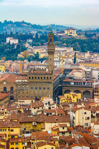 Cityscape of florence, tuscany, italy, during sunset in autumn.