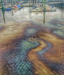 Boats in calm sea