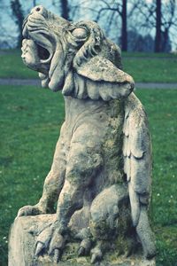 Close-up of statue against sky