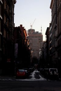 City street with buildings in background