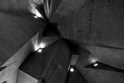 Low angle view of illuminated lights in building