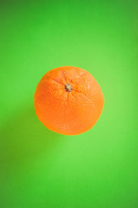 Close-up of orange over black background