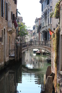 View of canal along buildings