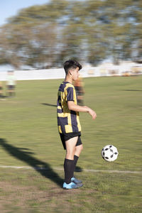 Portrait of soccer player