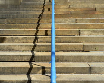 Full frame shot of steps and staircases on sunny day