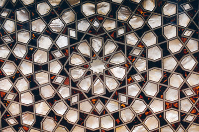 Full frame shot of patterned glass