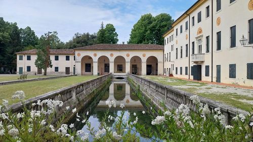 Reflection of built structures in water