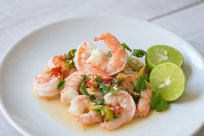 Close-up of food in plate