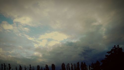 Low angle view of storm clouds in sky