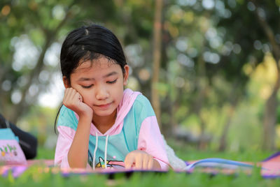 Girl looking at camera