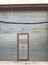 Close-up of closed shutter