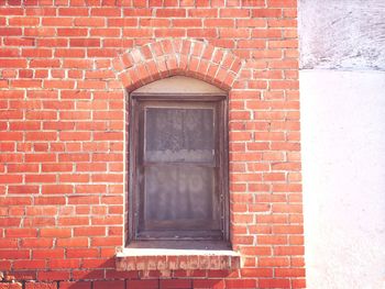 Closed door of building