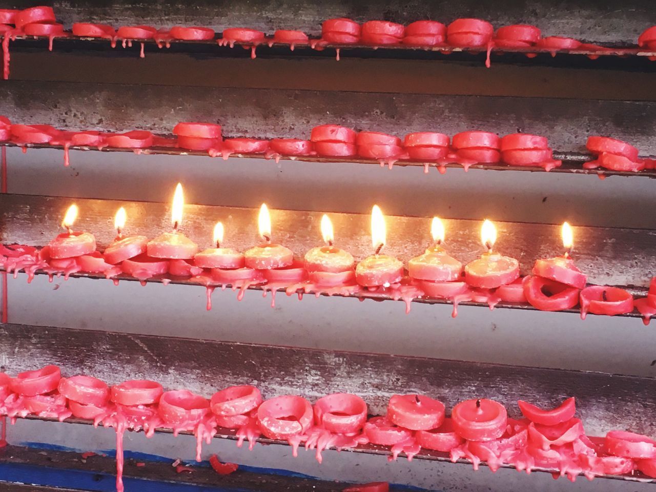 CLOSE-UP OF CANDLES