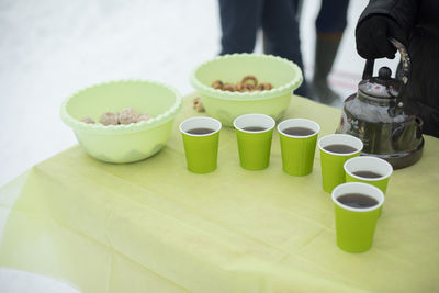 Close-up of coffee on table