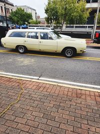 Car parked on city street