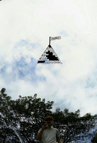 Low angle view of trees against sky