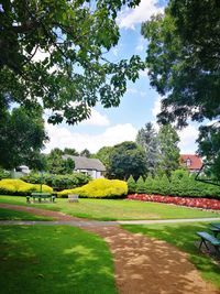 View of garden in park