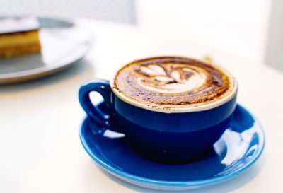 Close-up of coffee on table