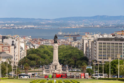 Statue in city