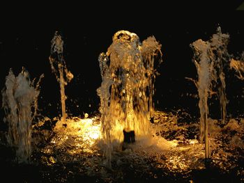 Close-up of water against black background