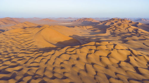 Scenic view of desert against sky