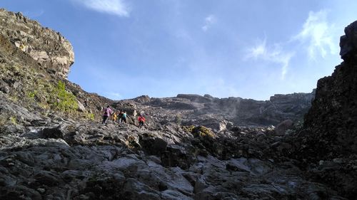 Low angle view of mountain against sky