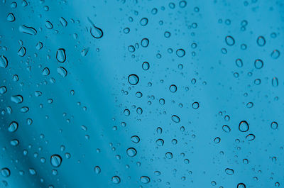 Full frame shot of wet glass window