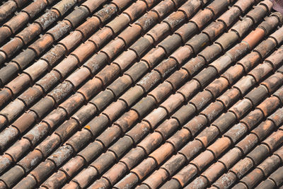 Full frame shot of roof tiles