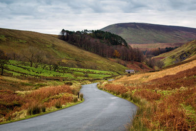 Road amidst landscape against sky