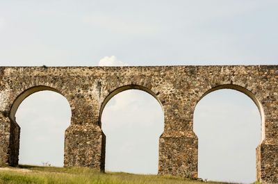 Low angle view of historic building