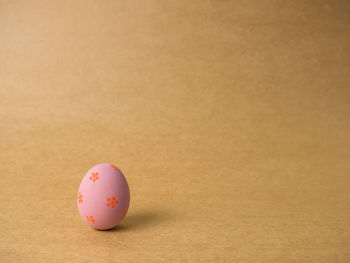 Close-up of eggs on white surface