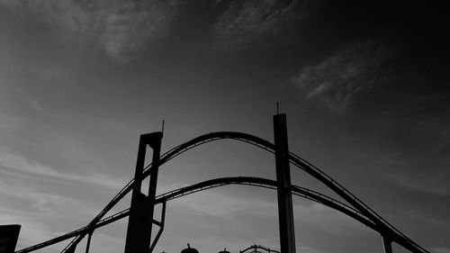 Low angle view of suspension bridge