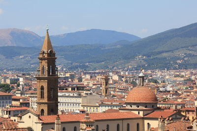 High angle shot of townscape