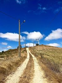 Low angle view of landscape against sky