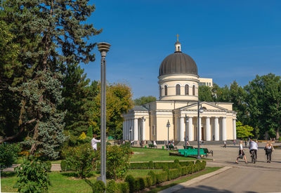 View of building against blue sky