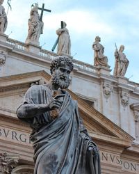 Low angle view of statue