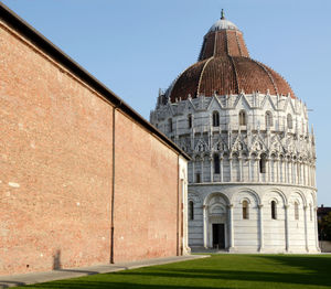 View of historical building against clear sky