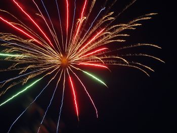 Low angle view of firework display