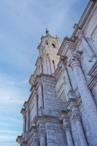 Low angle view of historic building against sky