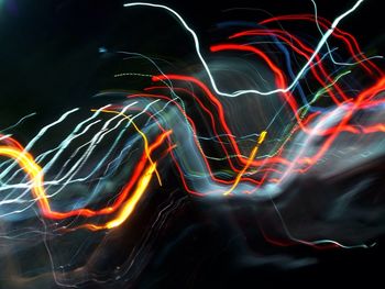 Light trails at night