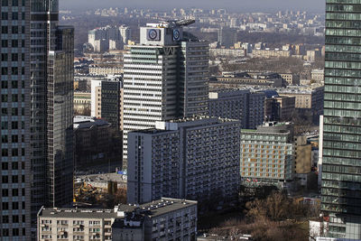 View of skyscrapers in city