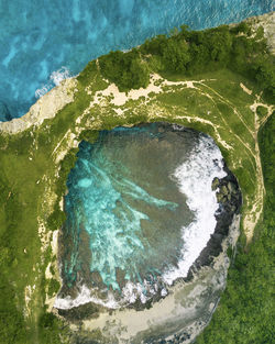 Aerial view of sea against sky