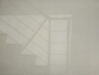 High angle view of white wall at home