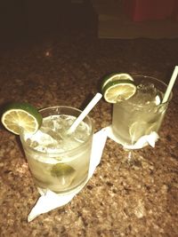 Close-up of drink on table