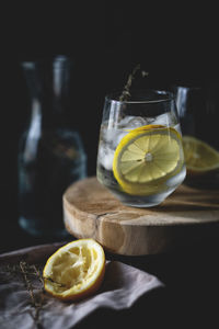 Close-up of drink on table