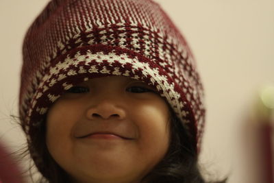 Close-up portrait of cute girl