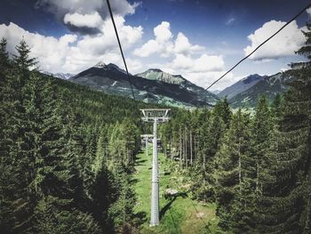 View of ski lift against sky