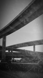 Low angle view of bridge against sky